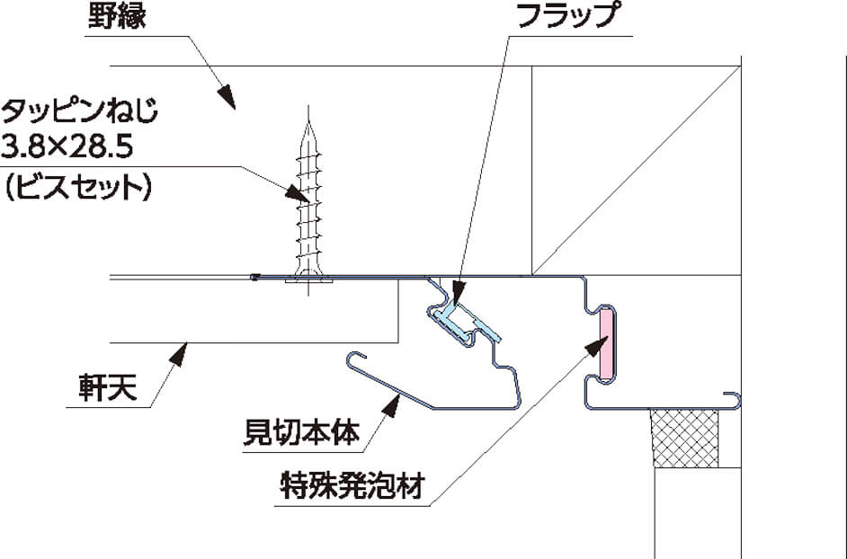 軒天出寸法の説明図