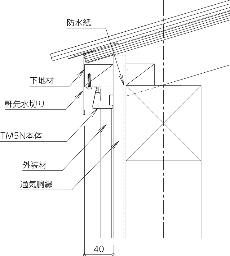 板金破風 軒部(軒ゼロ)
